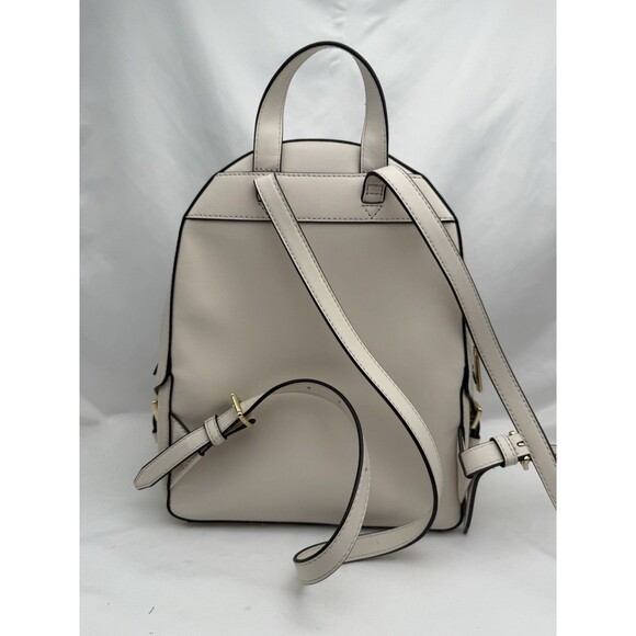 Michael Kors Jaycee Medium Pebbled Leather Backpack Light Cream Flaws - Picture 3 of 16